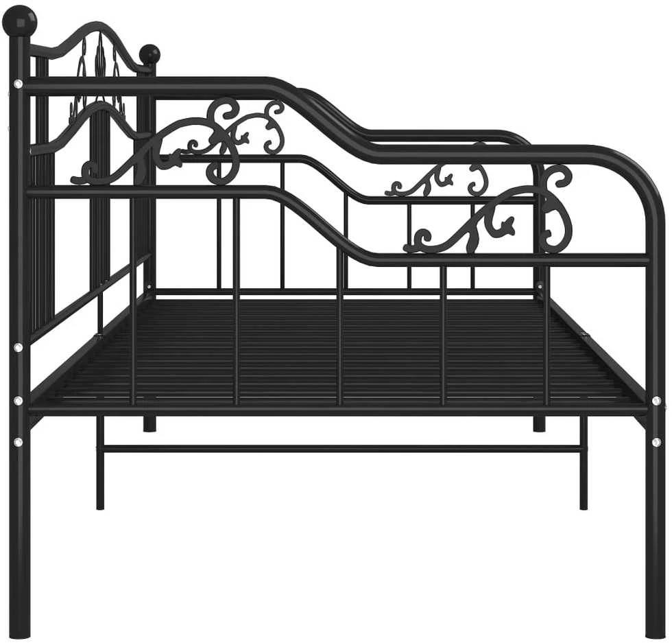 Sofos-lovos rėmas, juodos spalvos, 90x200cm, metalas