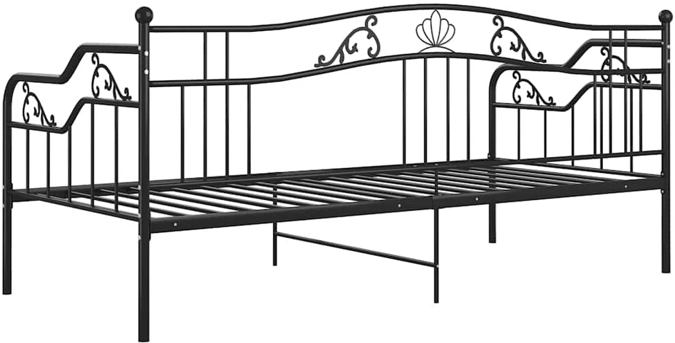 Sofos-lovos rėmas, juodos spalvos, 90x200cm, metalas