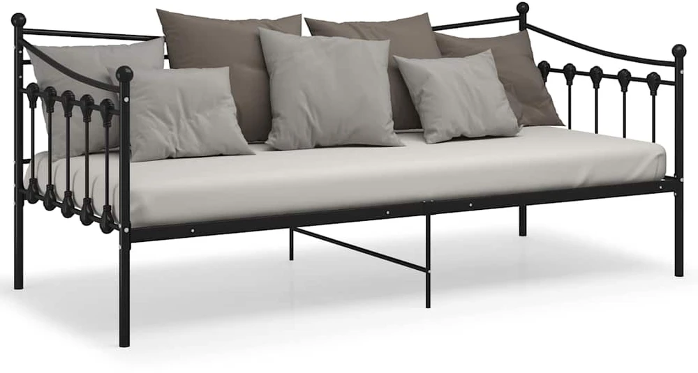 Sofos-lovos rėmas, juodos spalvos, 90x200cm, metalas