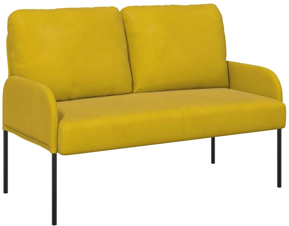Sofa Sofos su pagalve 110cm Geltona fanera