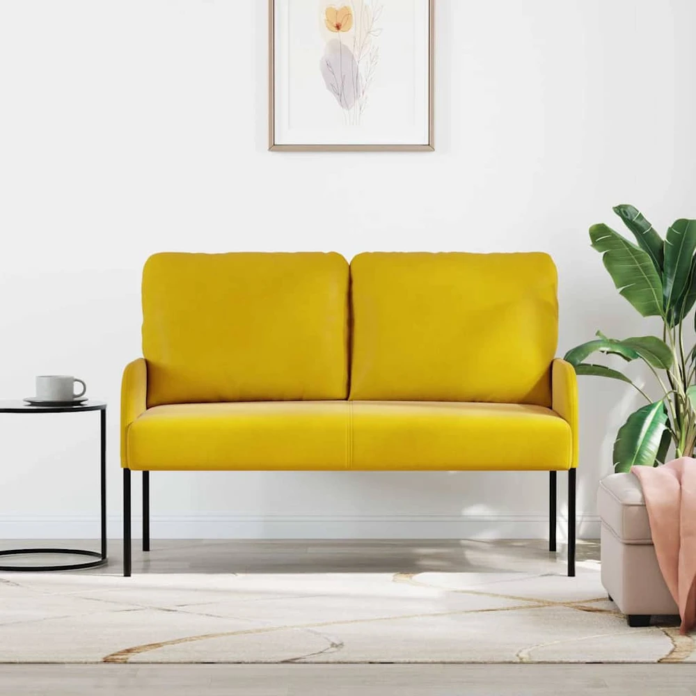 Sofa Sofos su pagalve 110cm Geltona fanera