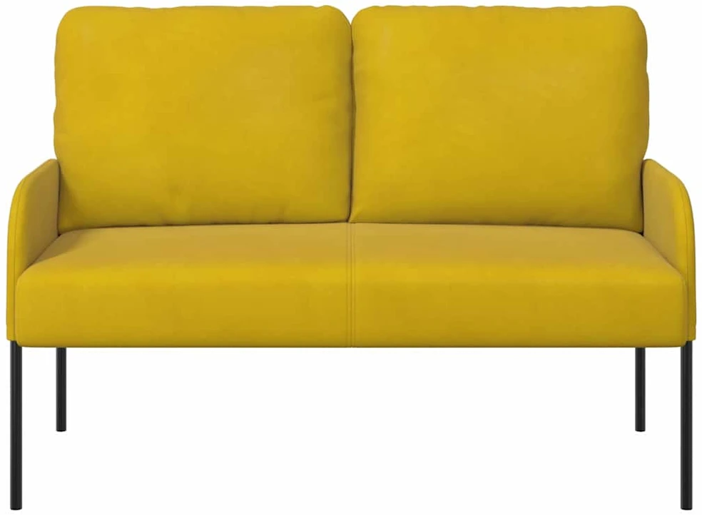 Sofa Sofos su pagalve 110cm Geltona fanera