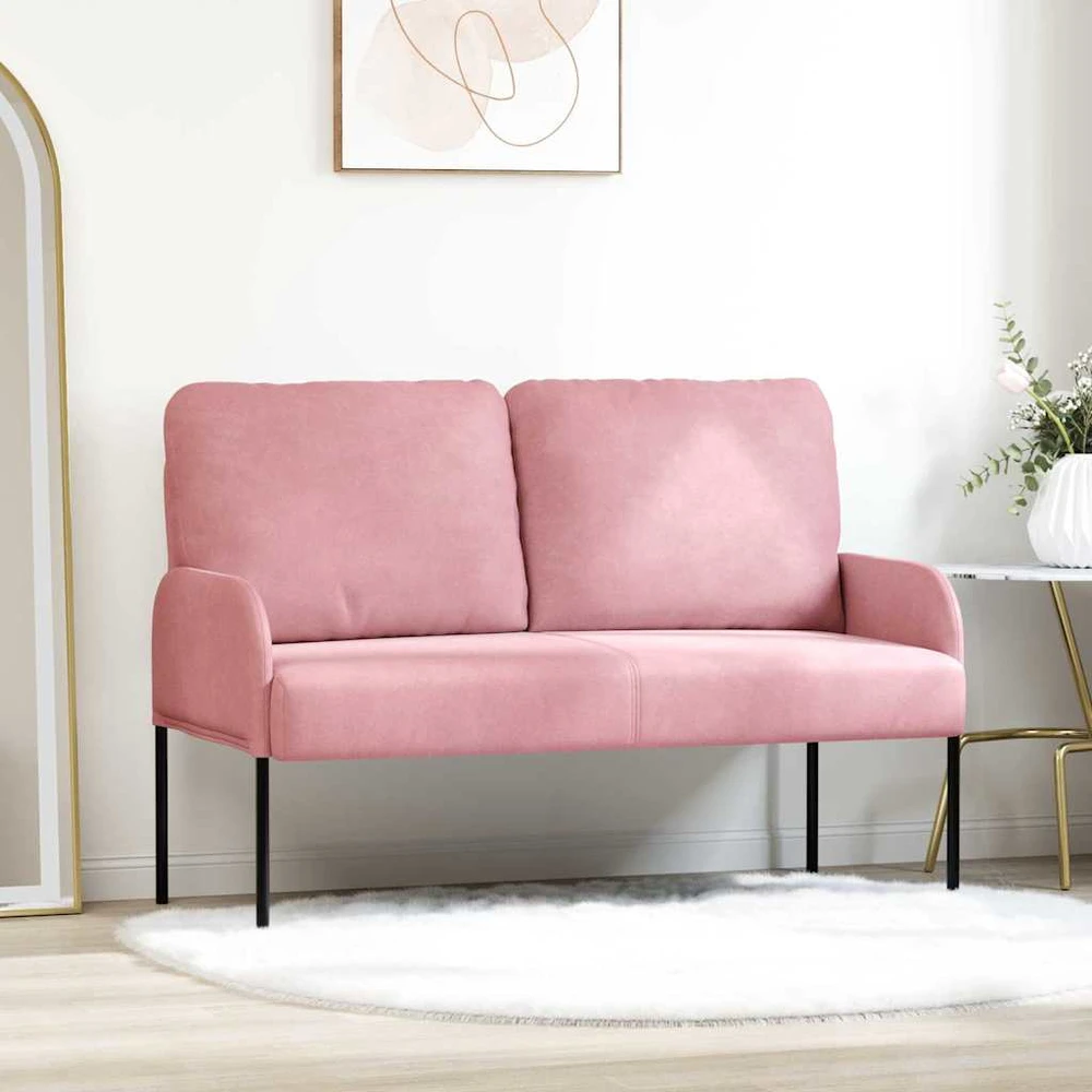 Sofa Sofos su pagalve 110cm Rožinė fanera