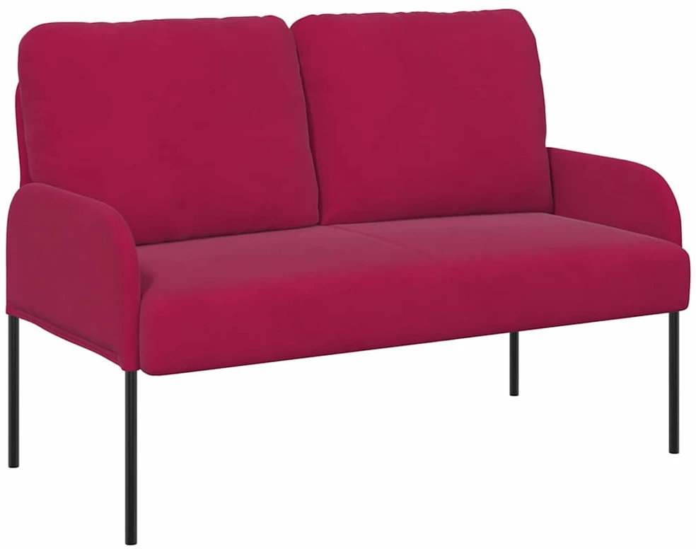Sofa Sofos su pagalve 110cm Vyno raudona fanera