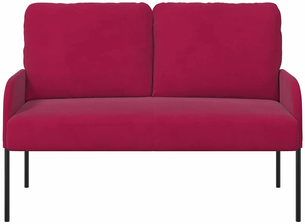 Sofa Sofos su pagalve 110cm Vyno raudona fanera