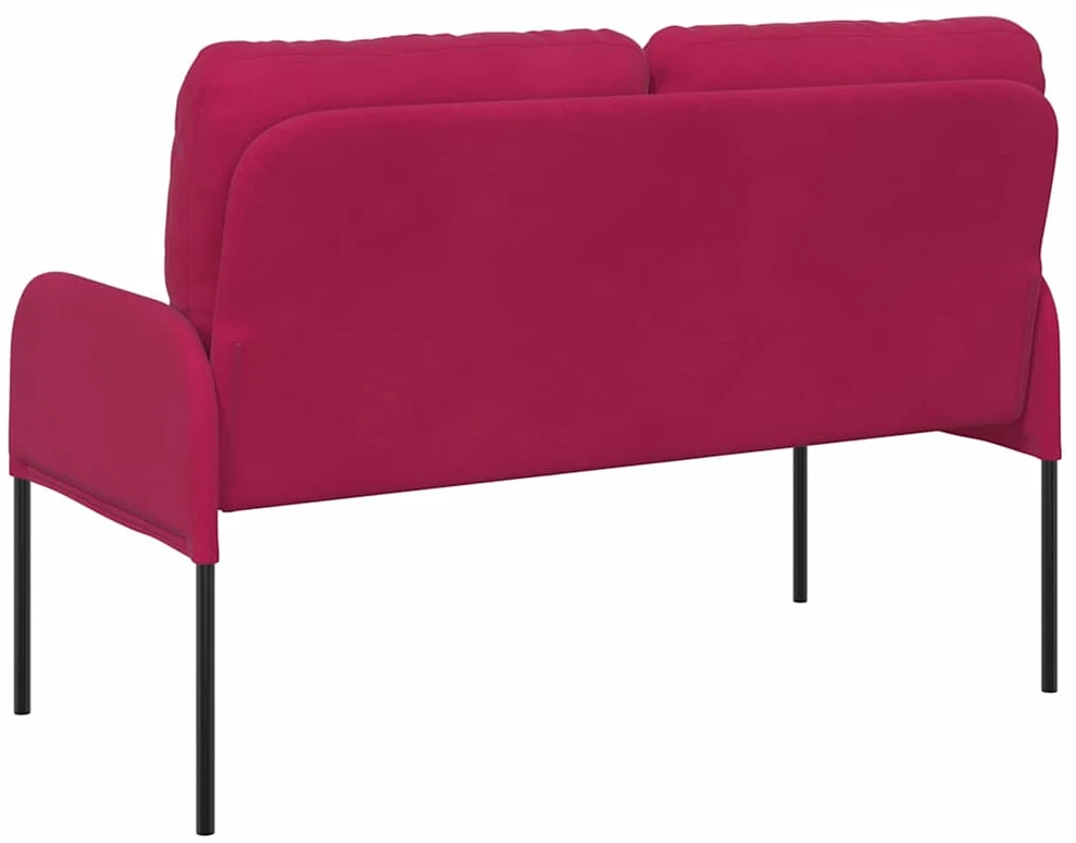 Sofa Sofos su pagalve 110cm Vyno raudona fanera
