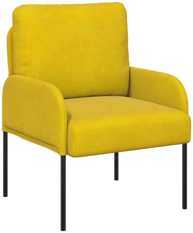Sofa Sofos su pagalve 55cm Geltona fanera