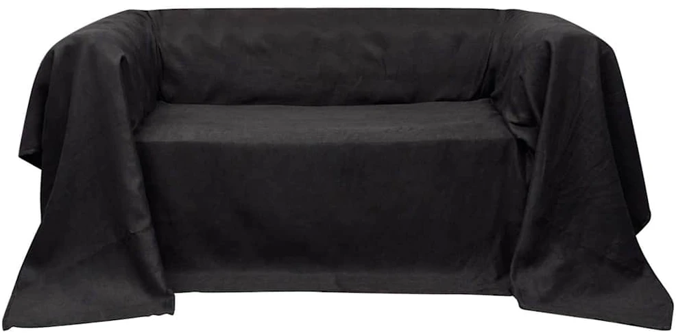 Sofos užvalkalas, antracito spalvos, mikro zomša 140 x 210 cm