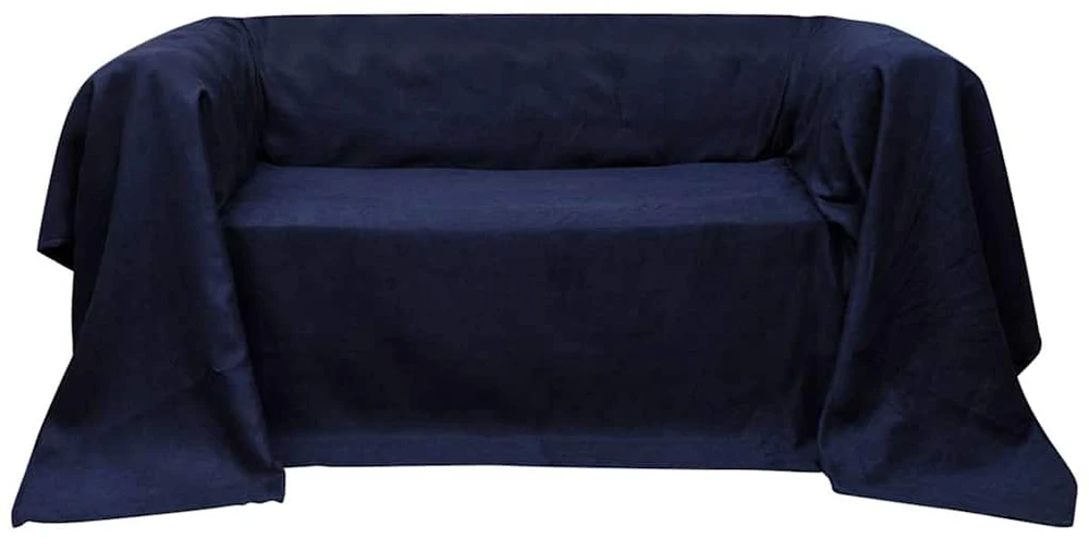 Sofos užvalkalas, mėlynas, mikro zomša 140 x 210 cm