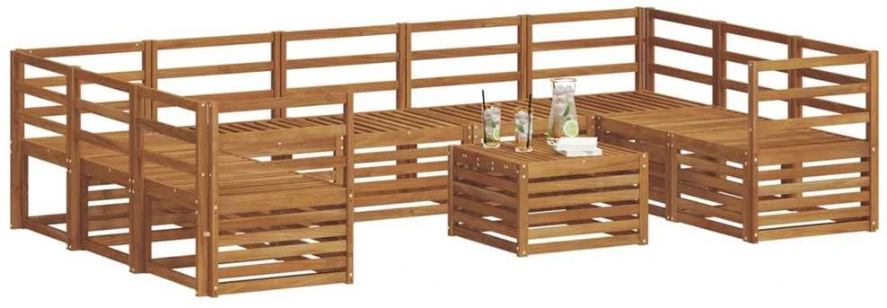 Lauko sofos komplektas 10 vnt. Natūrali