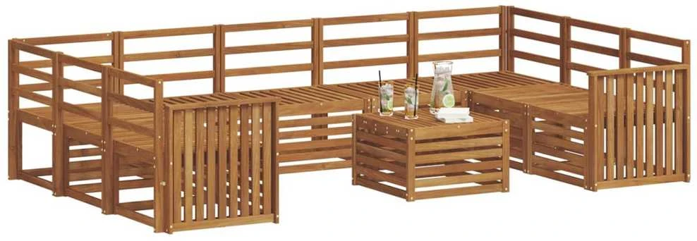 Lauko sofos komplektas 10 vnt. Natūrali