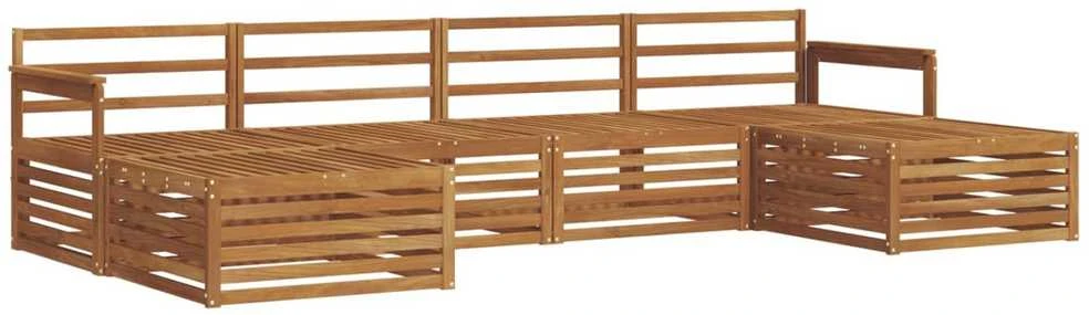 Sofa Lauko sofos komplektas 6 vnt. Natūrali Kietos akacijos mediena