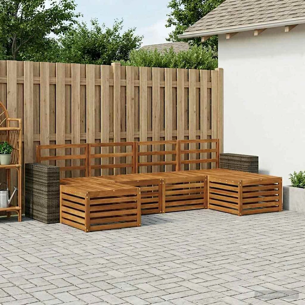 Lauko sofos komplektas 6 vnt. 6 vietos Natūrali