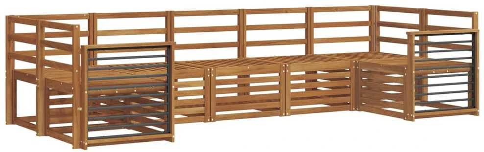 Lauko sofos komplektas 7 vnt. Natūrali