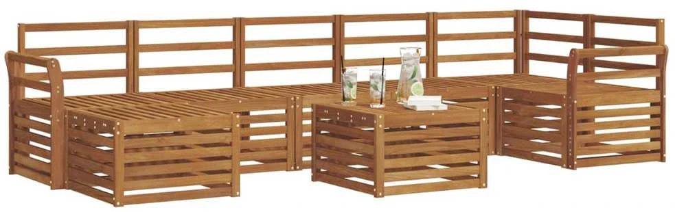 Lauko sofos komplektas 8 vnt. Natūrali
