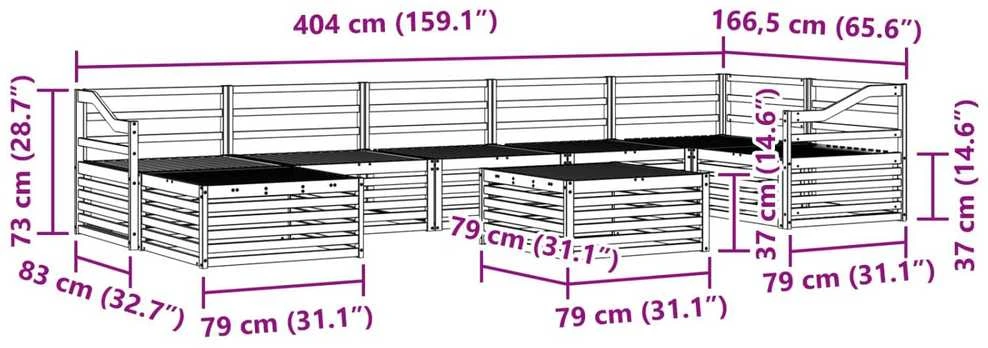 Sofa Lauko sofos komplektas 8 vnt. Natūrali