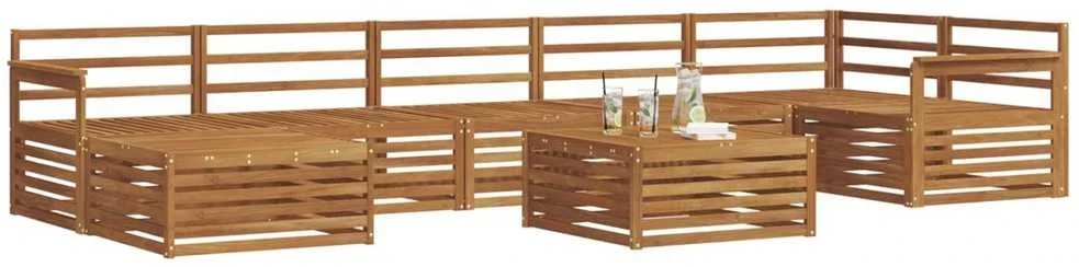 Lauko sofos komplektas 8 vnt. 7 vietos Natūrali