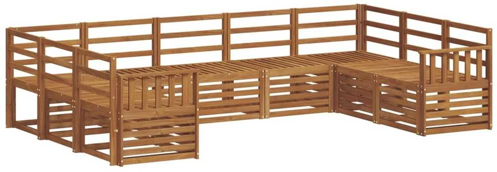 Lauko sofos komplektas 9 vnt. Natūrali