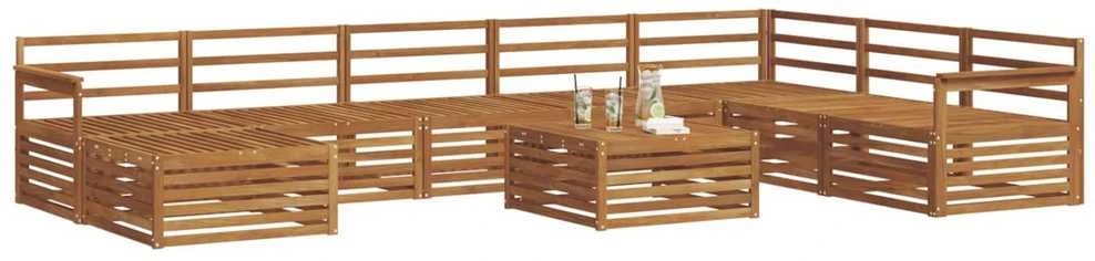 Sofa Lauko sofos komplektas 9 vnt. Natūrali Kietos akacijos mediena