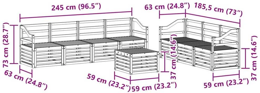 Lauko baldų komplektas Sofų komplektai 8 vnt.