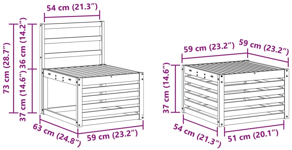 Lauko sofos komplektas 5 vnt.
