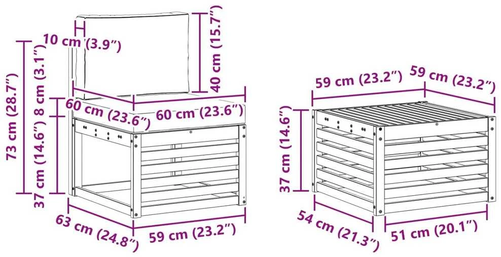 Lauko baldų komplektas Sofų komplektai 8 vnt.