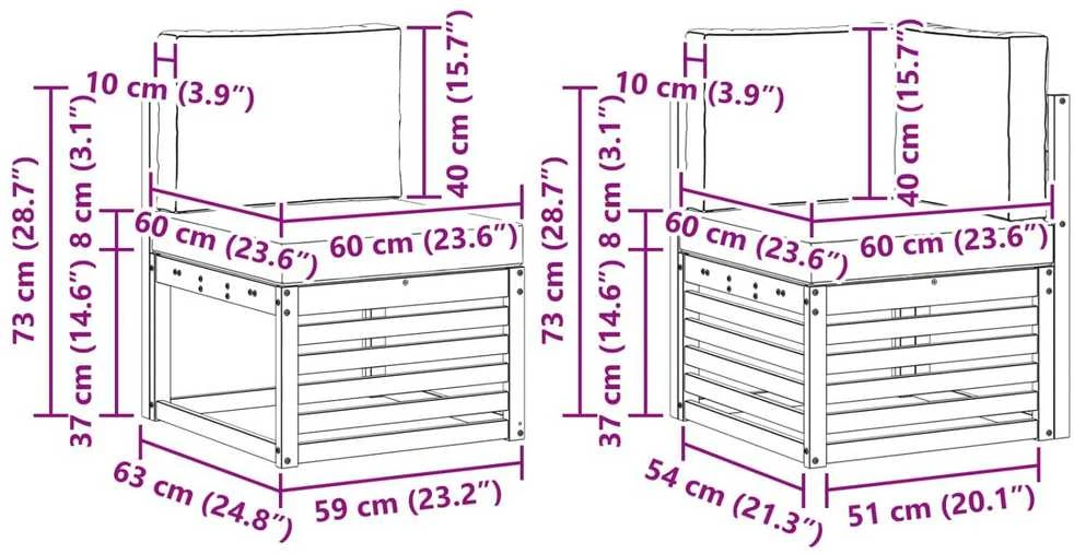 Lauko baldų komplektas Lauko sofos komplektas 5 vnt. Natūrali ir šviesiai pilka