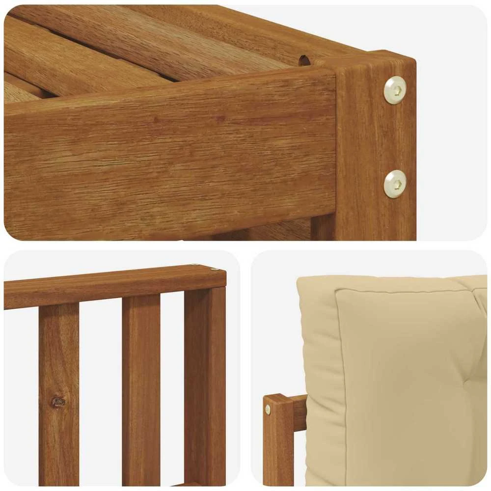 Sofa Lauko sofos komplektas 7 vnt. Natūralus ir bežinis