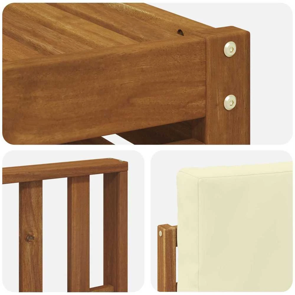 Lauko sofos komplektas 7 vnt. Natūralus ir grietinėlė