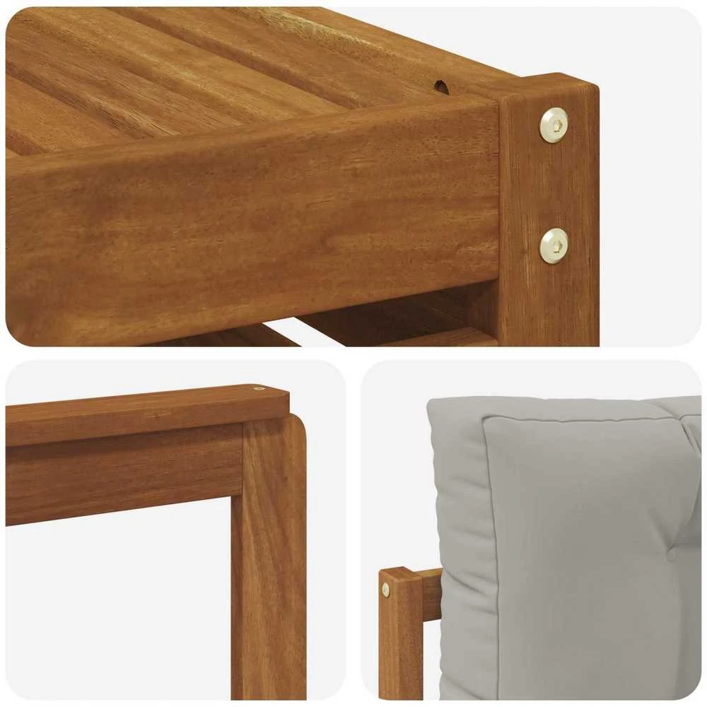 Sofa Lauko sofos komplektas 8 vnt. Natūrali ir šviesiai pilka