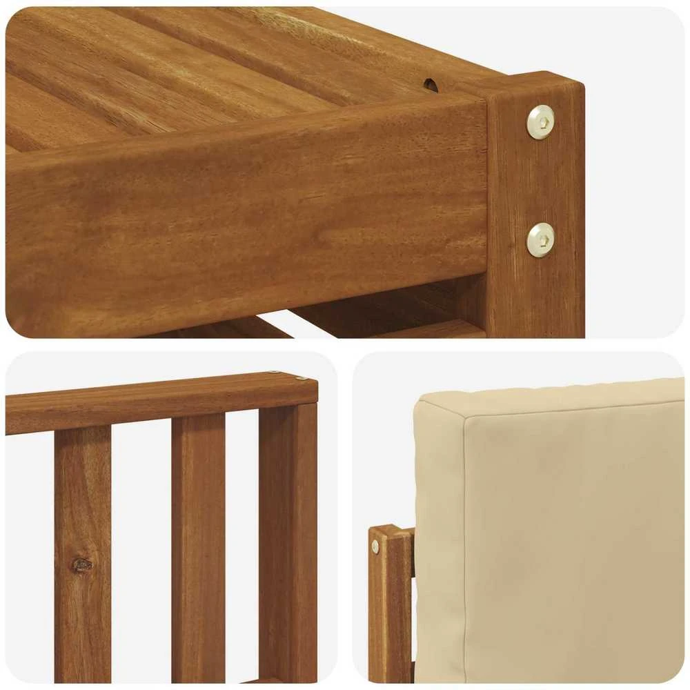 Lauko sofos komplektas 8 vnt. Natūralus ir bežinis