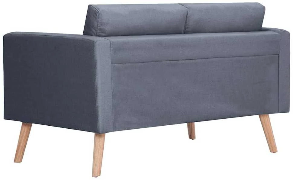 Sofa Sofų komplektas, 2-vietė ir 3-vietė, audinys, tamsiai pilkas