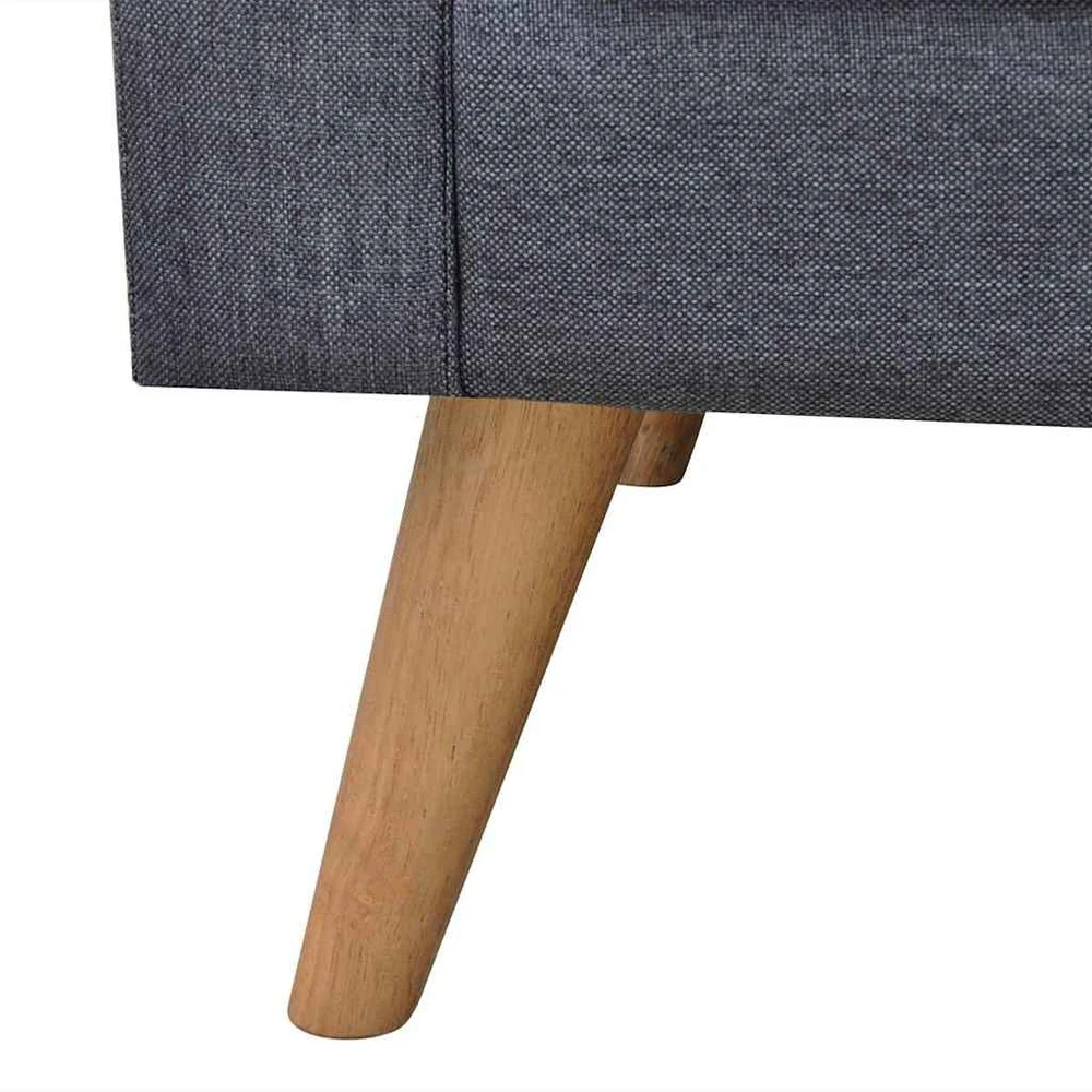Sofa Sofų komplektas, 2-vietė ir 3-vietė, audinys, tamsiai pilkas