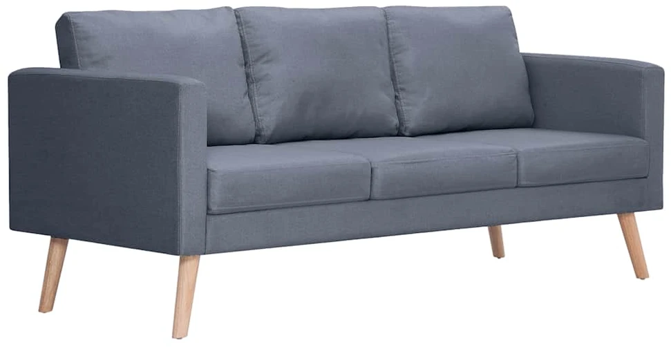 Sofa Sofų komplektas, 2-vietė ir 3-vietė, audinys, tamsiai pilkas