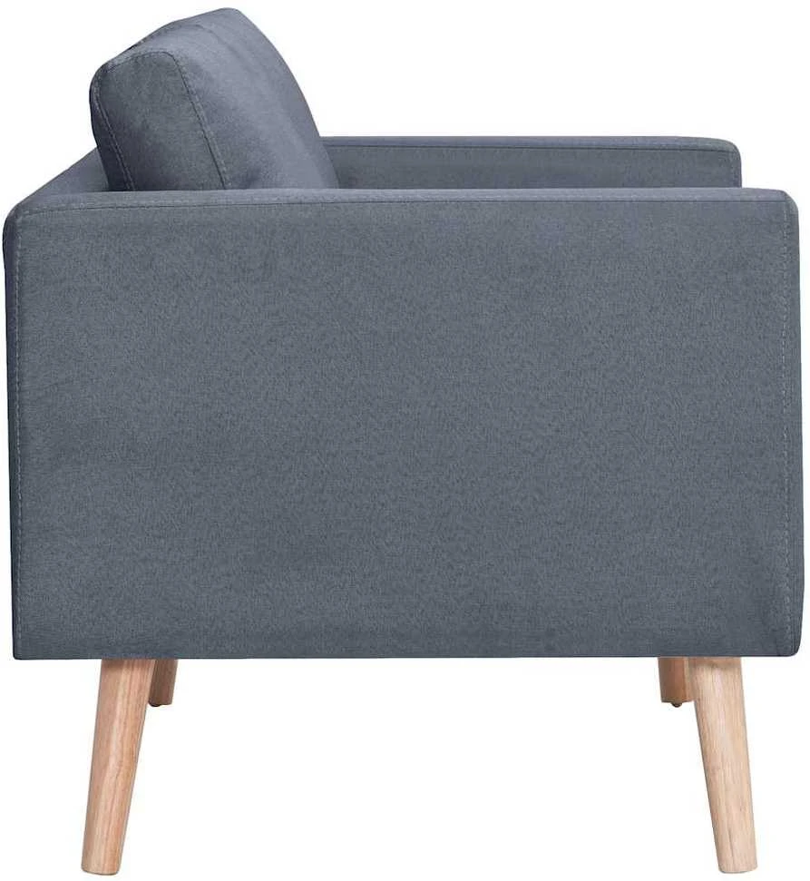 Sofa Sofų komplektas, 2-vietė ir 3-vietė, audinys, tamsiai pilkas