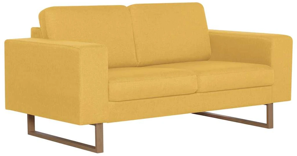 Sofa Sofų komplektas, 2d., geltonas, audinys