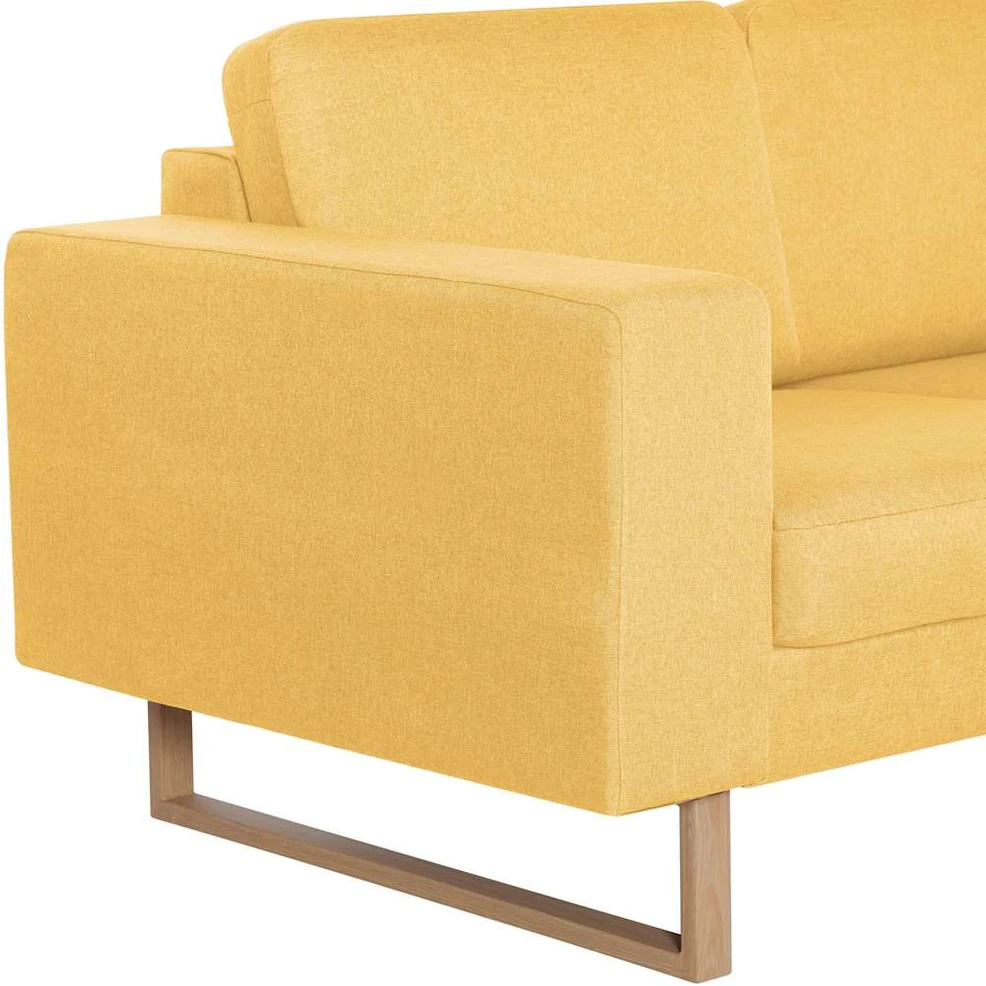 Sofa Sofų komplektas, 2d., geltonas, audinys