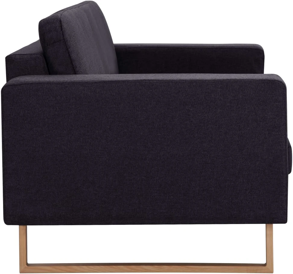 Sofa Sofų komplektas, 2d., juodas, audinys