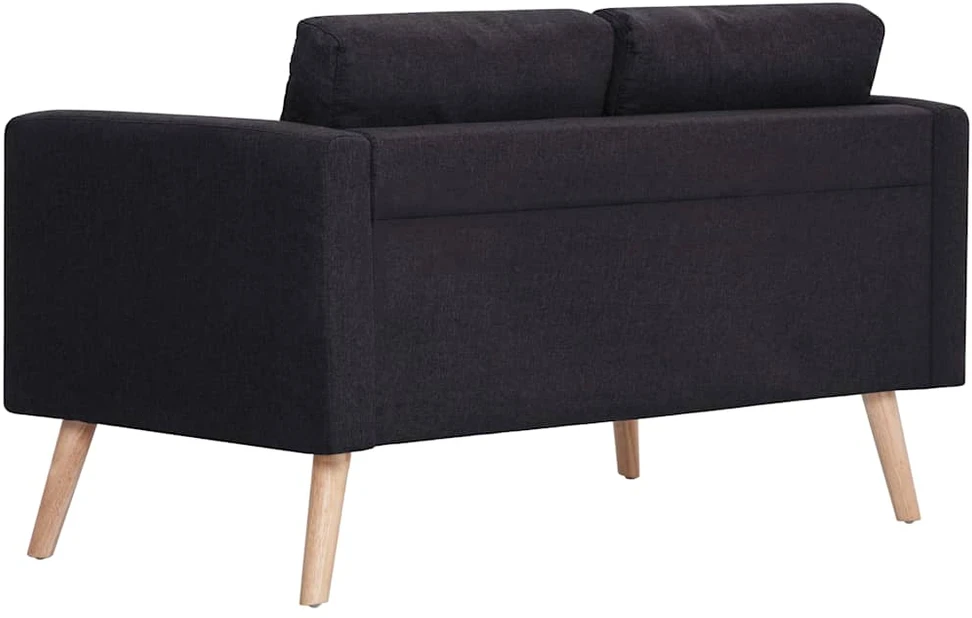 Sofa Sofų komplektas, 2d., juodas, audinys