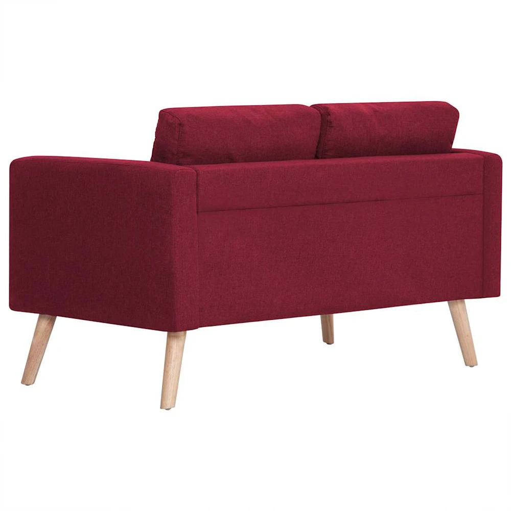Sofa Sofų komplektas, 2d., vyno raud. sp., audinys