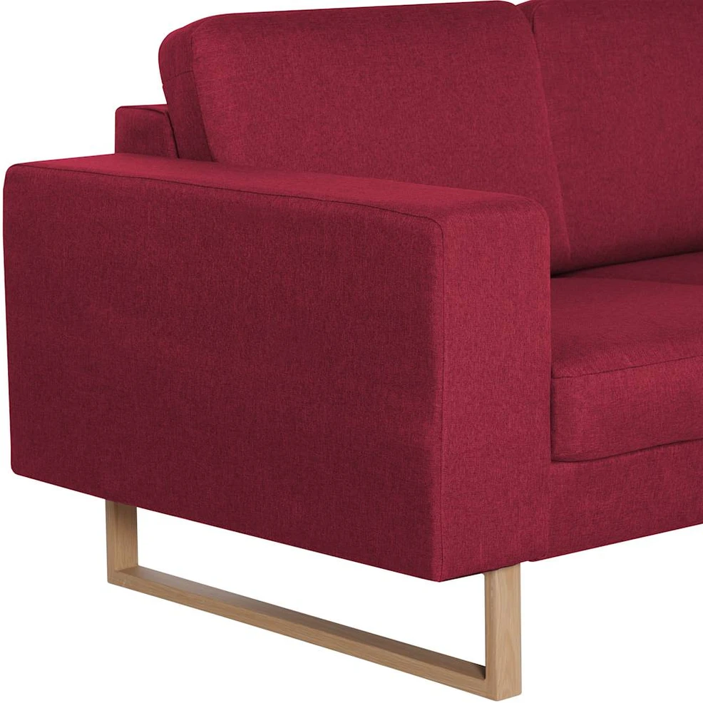 Sofa Sofų komplektas, 2d., vyno raud. sp., audinys