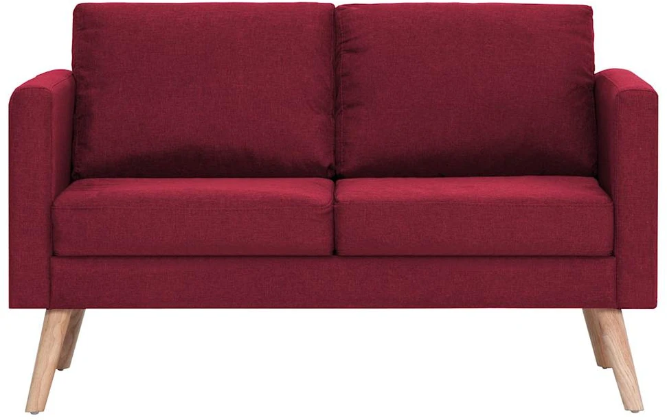 Sofa Sofų komplektas, 2d., vyno raud. sp., audinys