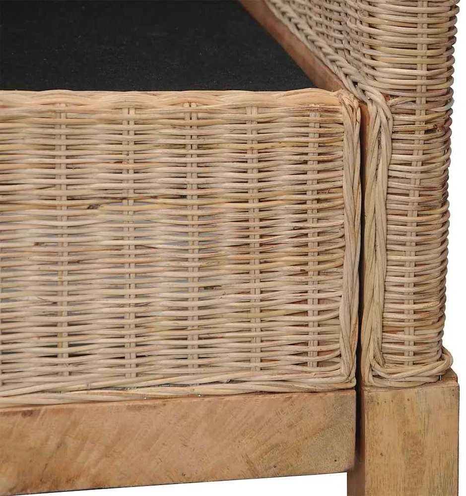Sofa Sofų komplektas su pagalvėlėmis, 2 d., natūralus ratanas