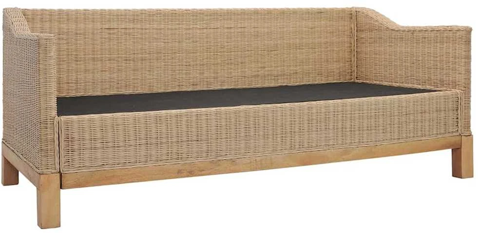 Sofa Sofų komplektas su pagalvėlėmis, 3 d., natūralus ratanas