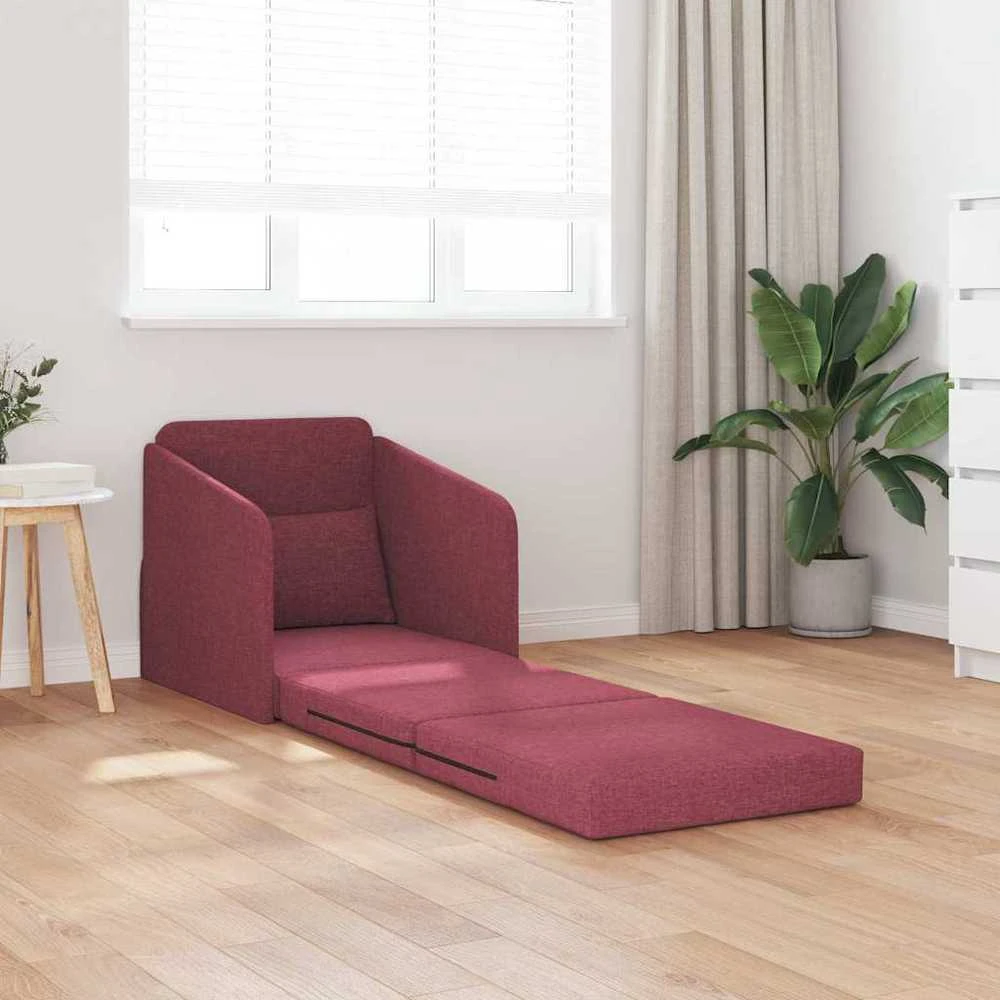 Sofa lova Vyno raudona 65 x 80 x 83 cm audinys