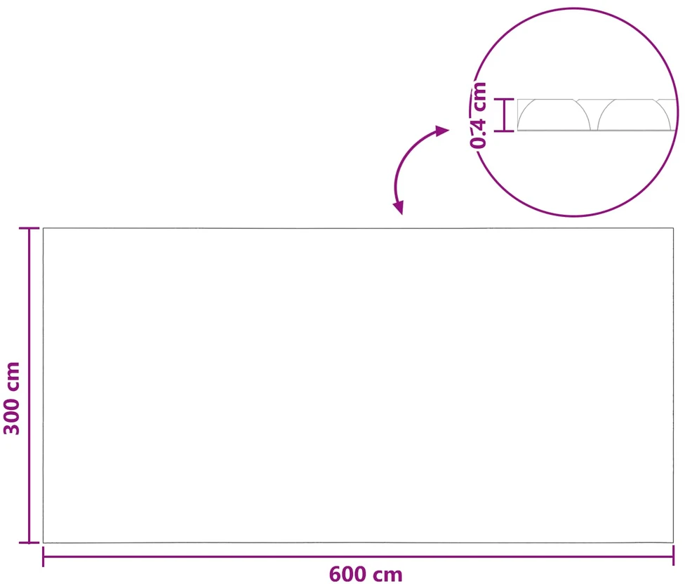 Solonginė baseino uždanga sunkios kokybės 600 x 300 cm 200 μm