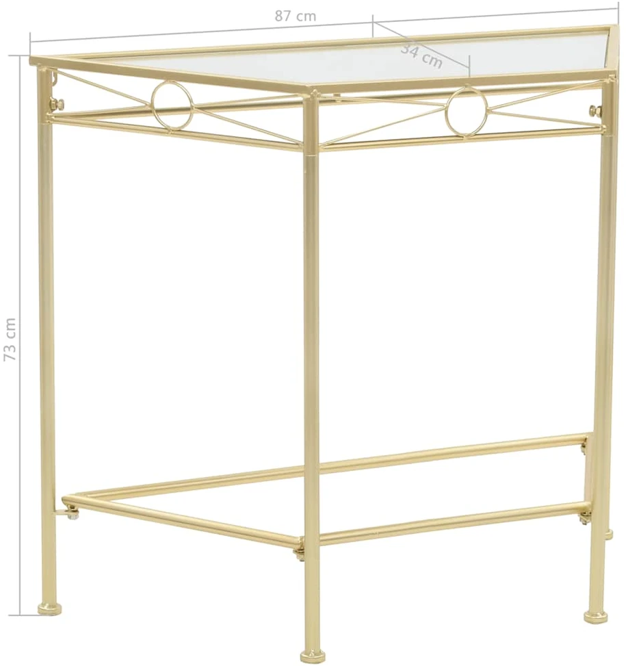 Šonin. stal., auksinės sp., 87x34x73cm, metalas, vint. stil.