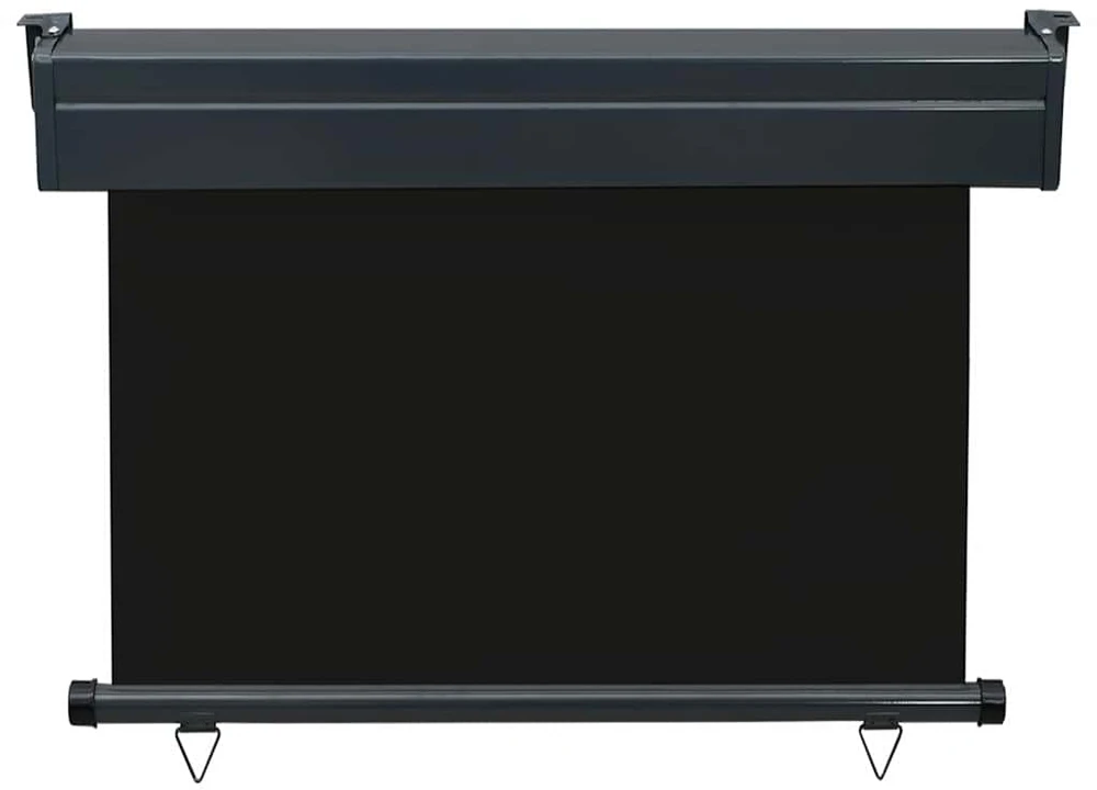 Šoninė balkono markizė, juoda, 100x250cm
