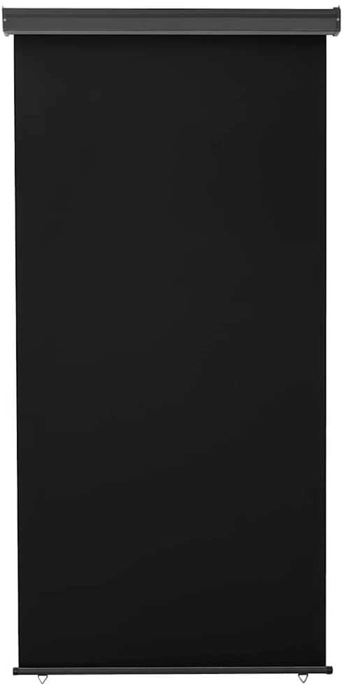 Šoninė balkono markizė, juoda, 125x250cm