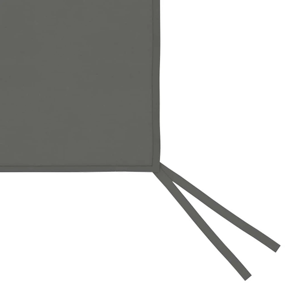 Šoninė pavėsinės siena su langais, antracito spalvos, 6x2m